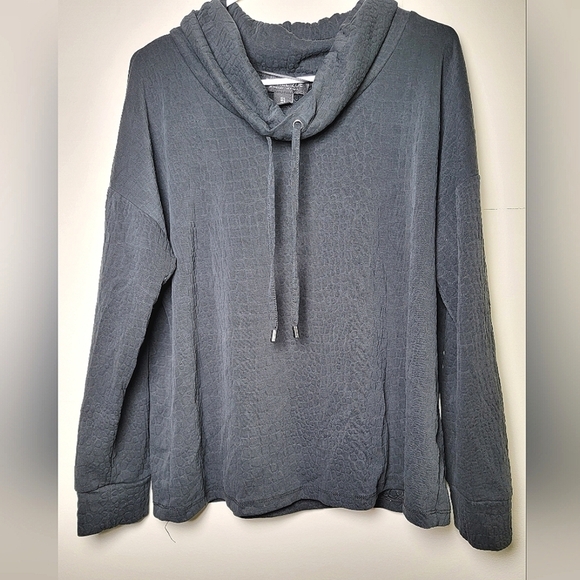 Women's Rachel Zoe Cowl Neck Drawstring Geometric Pullover, Size Large - Picture 1 of 3